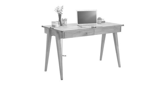 SCHREIBTISCH - Eichefarben, Natur, Holz (120/76/65cm) - Linea Natura