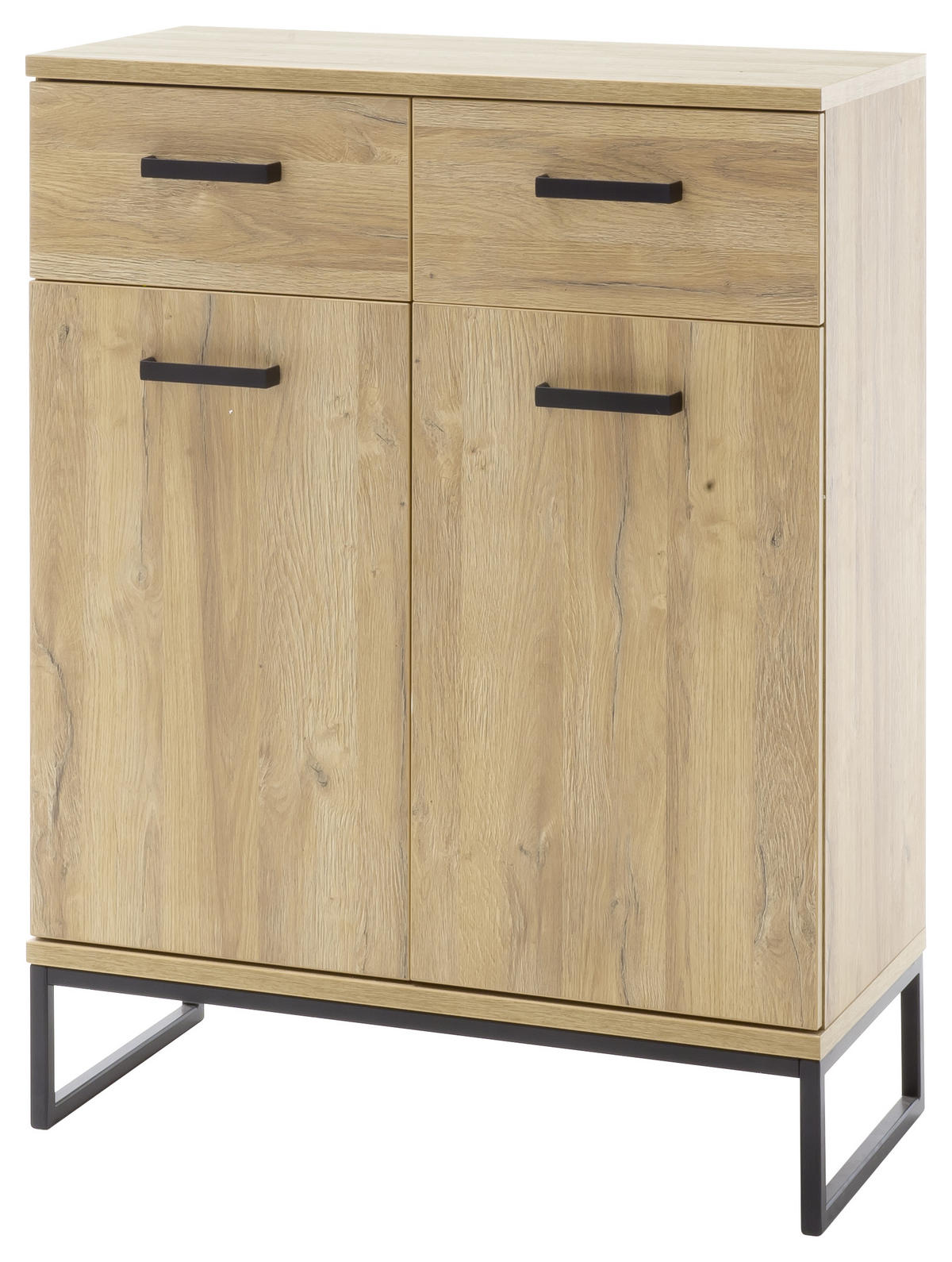 GARDEROBE 4-teilig  in 191/196/38 cm  - Eichefarben/Schwarz, Konventionell, Holzwerkstoff (191/196/38cm)