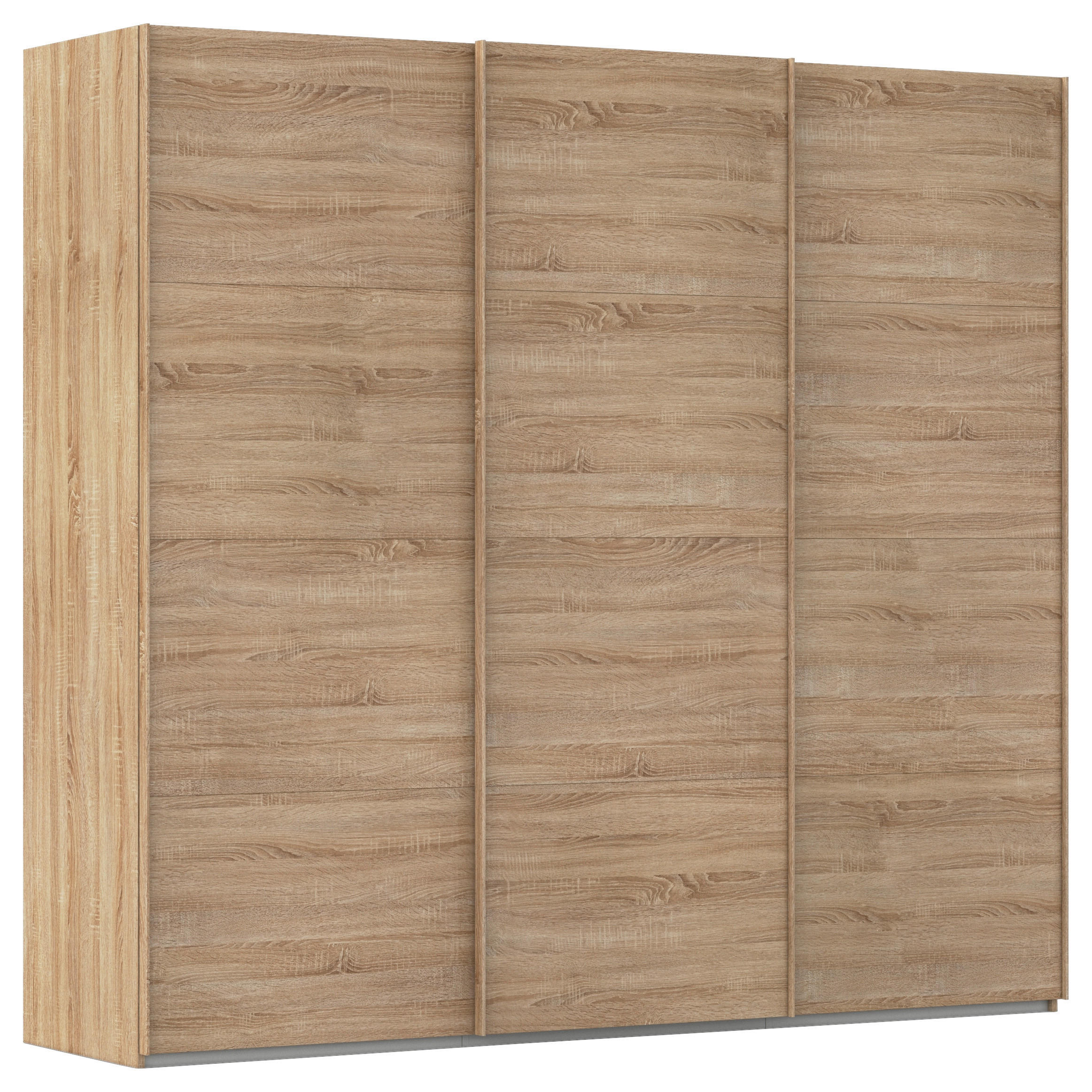 SCHWEBETÜRENSCHRANK Sonoma Eiche  - Sonoma Eiche, Design, Holzwerkstoff/Kunststoff (242/223/68cm) - Novel