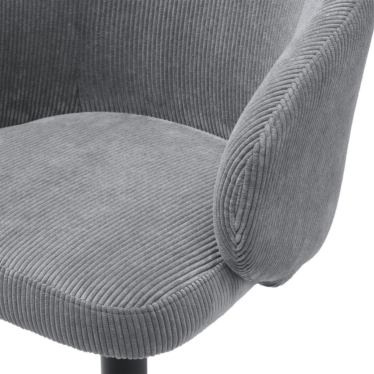 BARHOCKER in Metall, Textil Grau, Schwarz  - Schwarz/Grau, KONVENTIONELL, Textil/Metall (54/91-112/52cm) - MID.YOU