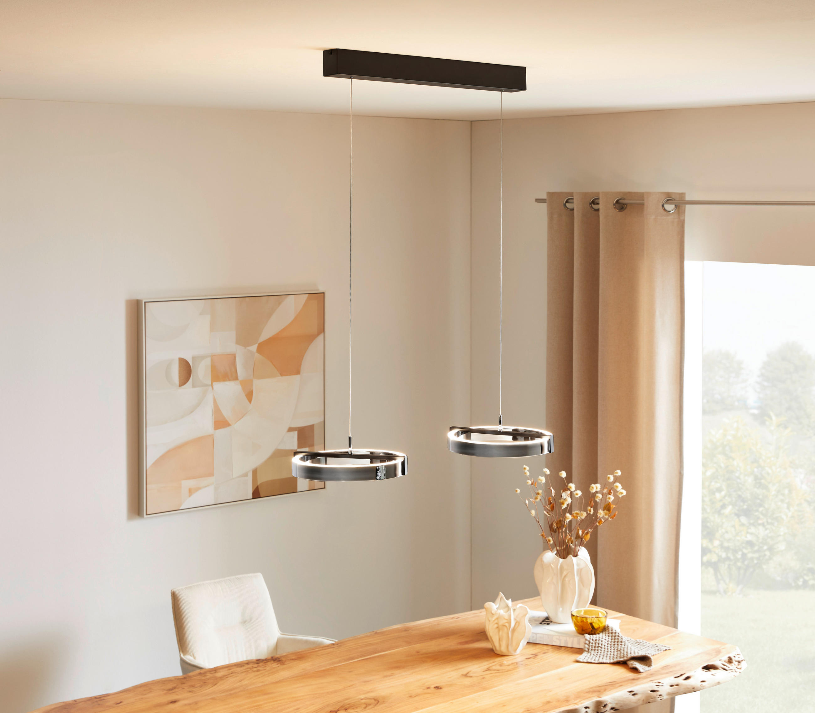 LED-HÄNGELEUCHTE 83/29/50-200 cm   - Transparent, Trend, Kunststoff/Metall (83/29/50-200cm) - Dieter Knoll