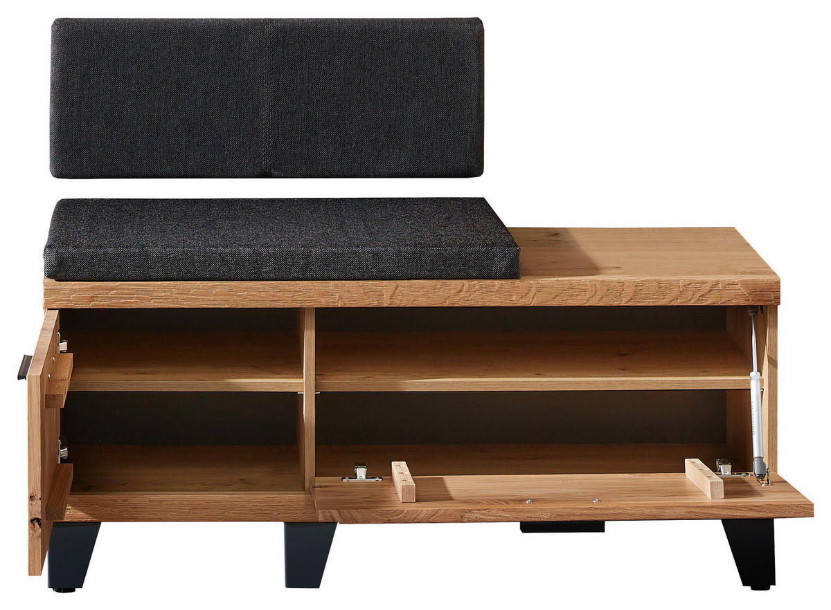 GARDEROBE 8-teilig  in 293/203/38 cm  - Eichefarben/Grau, Natur, Holz/Holzwerkstoff (293/203/38cm) - Linea Natura
