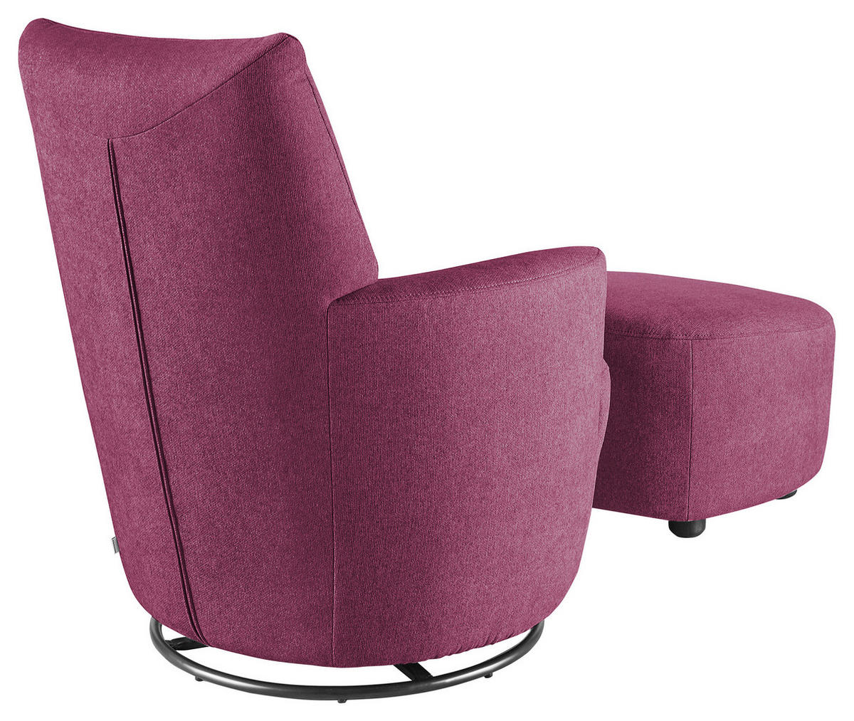 SESSEL Webstoff Violett    - Violett/Schwarz, Design, Textil/Metall (80/96/88cm) - SetOne by Musterring