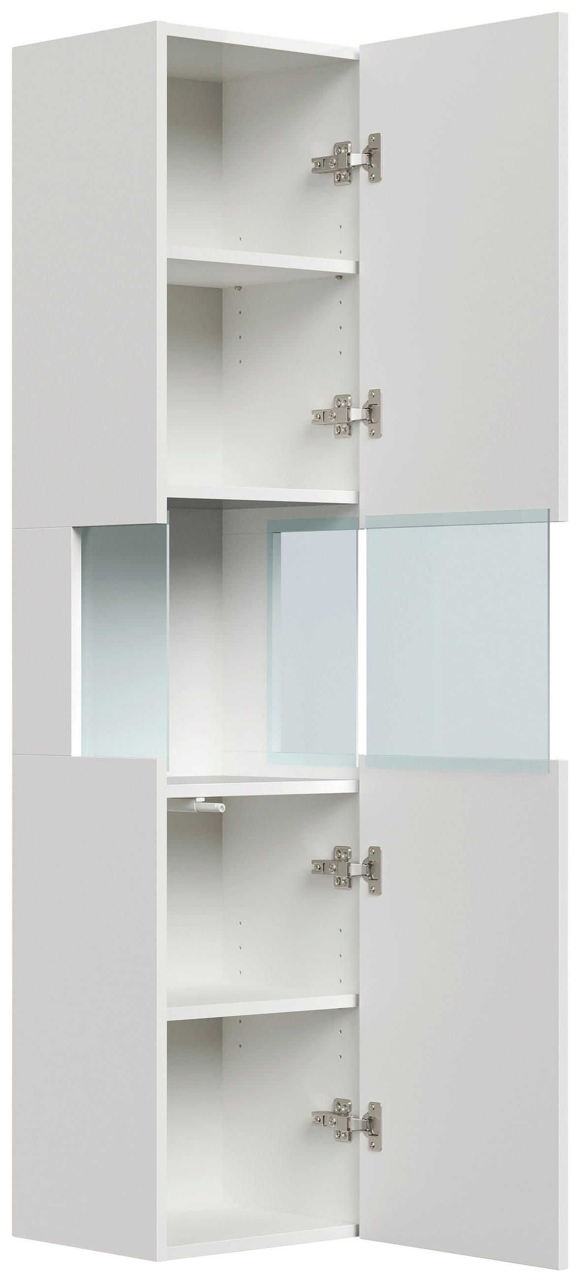 BADEZIMMER 3-teilig  in 60 cm  - Weiß Hochglanz/Weiß, Basics, Keramik/Holzwerkstoff (60cm) - MID.YOU