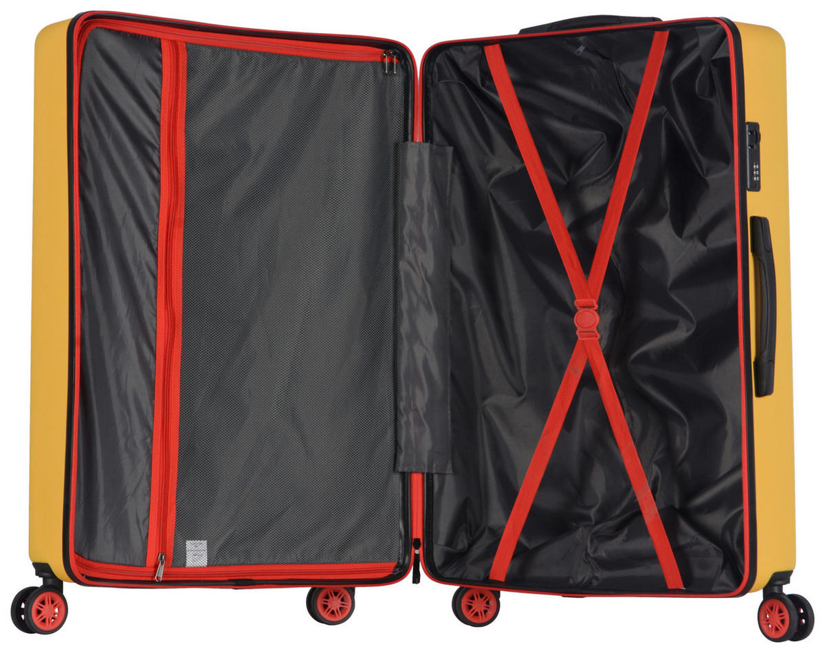 SET VALIZE DE CĂLĂTORIE - galben curry, Design, plastic (53/76/30.5cm) - Schneiders