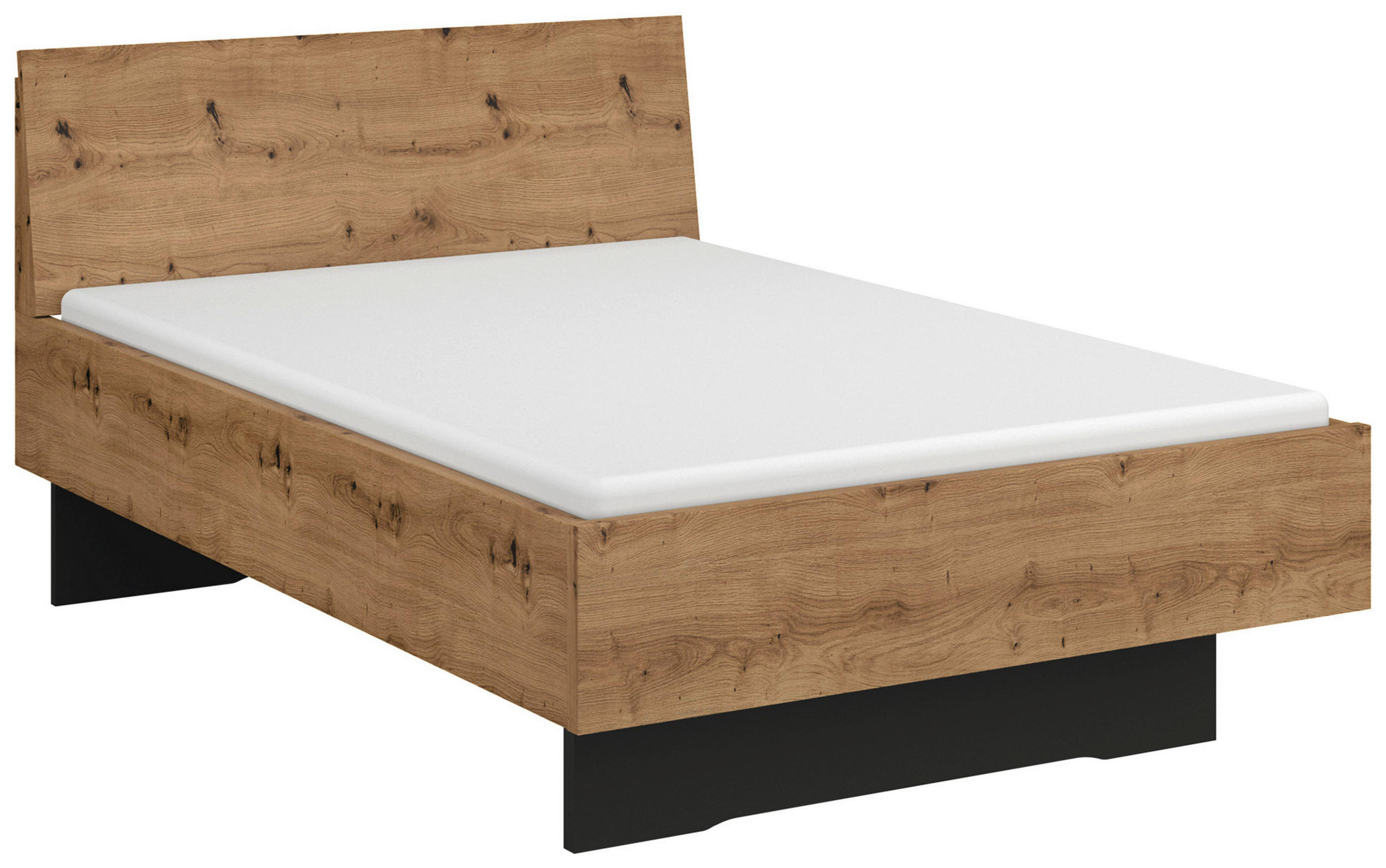 BETT 120/200 cm Graphitfarben, Eichefarben, Eiche Artisan  - Eichefarben/Graphitfarben, Trend (120/200cm) - Stylife