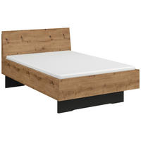 BETT 120/200 cm Graphitfarben, Eichefarben, Eiche Artisan  - Eichefarben/Graphitfarben, Trend (120/200cm) - Stylife