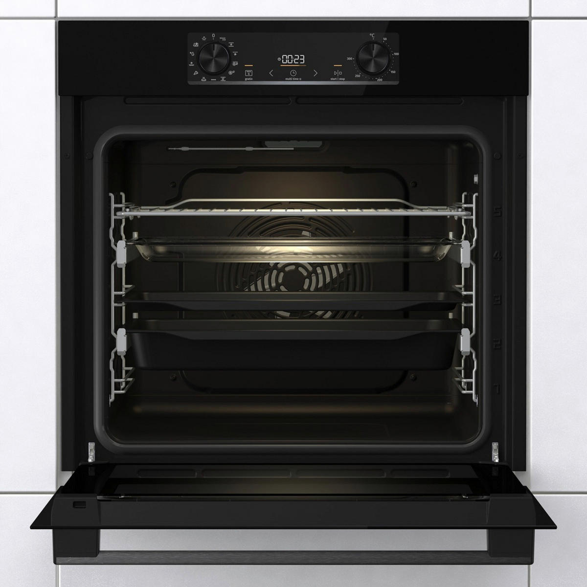 EINBAUBACKOFEN BOS6737E20FBG  - Schwarz, Basics, Metall (59,5/59,5/56,4cm) - Gorenje