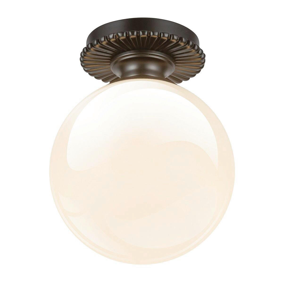 DECKENLEUCHTE Alora Mood 24,8/20 cm  - Schwarz, KONVENTIONELL, Glas/Metall (24,8/20cm) - Elstead Lighting