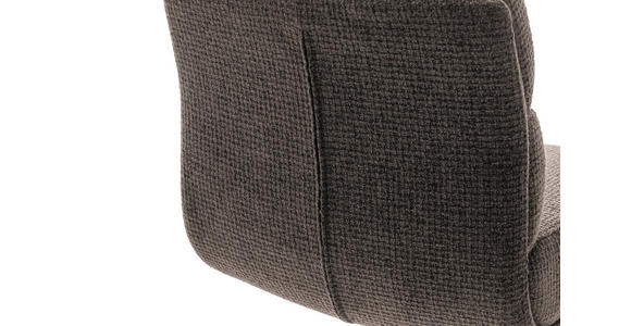 BARHOCKER in Metall, Textil Edelstahlfarben, Cappuccino  - Edelstahlfarben/Cappuccino, Design, Textil/Metall (43/84/52cm) - Dieter Knoll