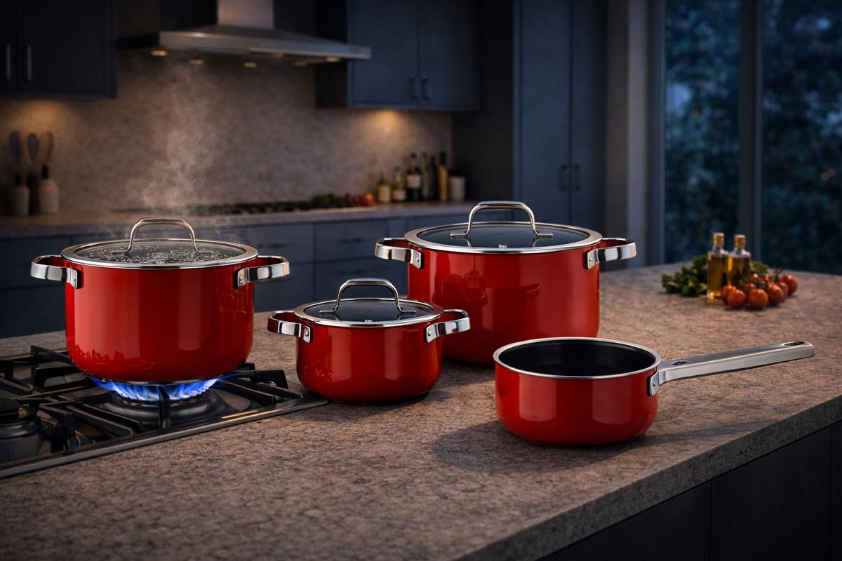 SET ŠERPI FUSIONTEC MINERAL PRO   - crvena, Osnovno, metal - WMF