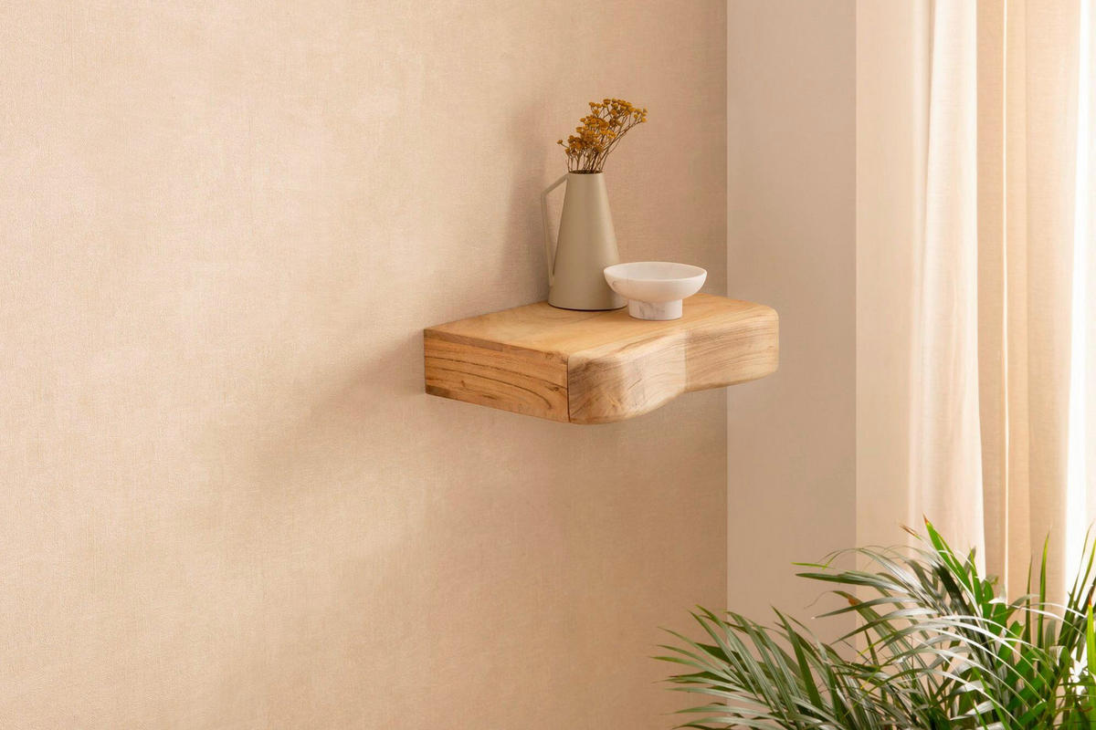 Poliță De Perete 40/8/20 cm, culoare lemn acacia  - culoare lemn acacia, Design, lemn (40/8/20cm) - Livetastic