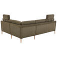 ECKSOFA Olivgrün Flachgewebe  - Eichefarben/Olivgrün, Design, Holz/Textil (189/236cm) - Valnatura