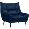 SESSEL Mikrofaser Dunkelblau    - Schwarz/Dunkelblau, Design, Textil/Metall (100/104/99cm) - Xora
