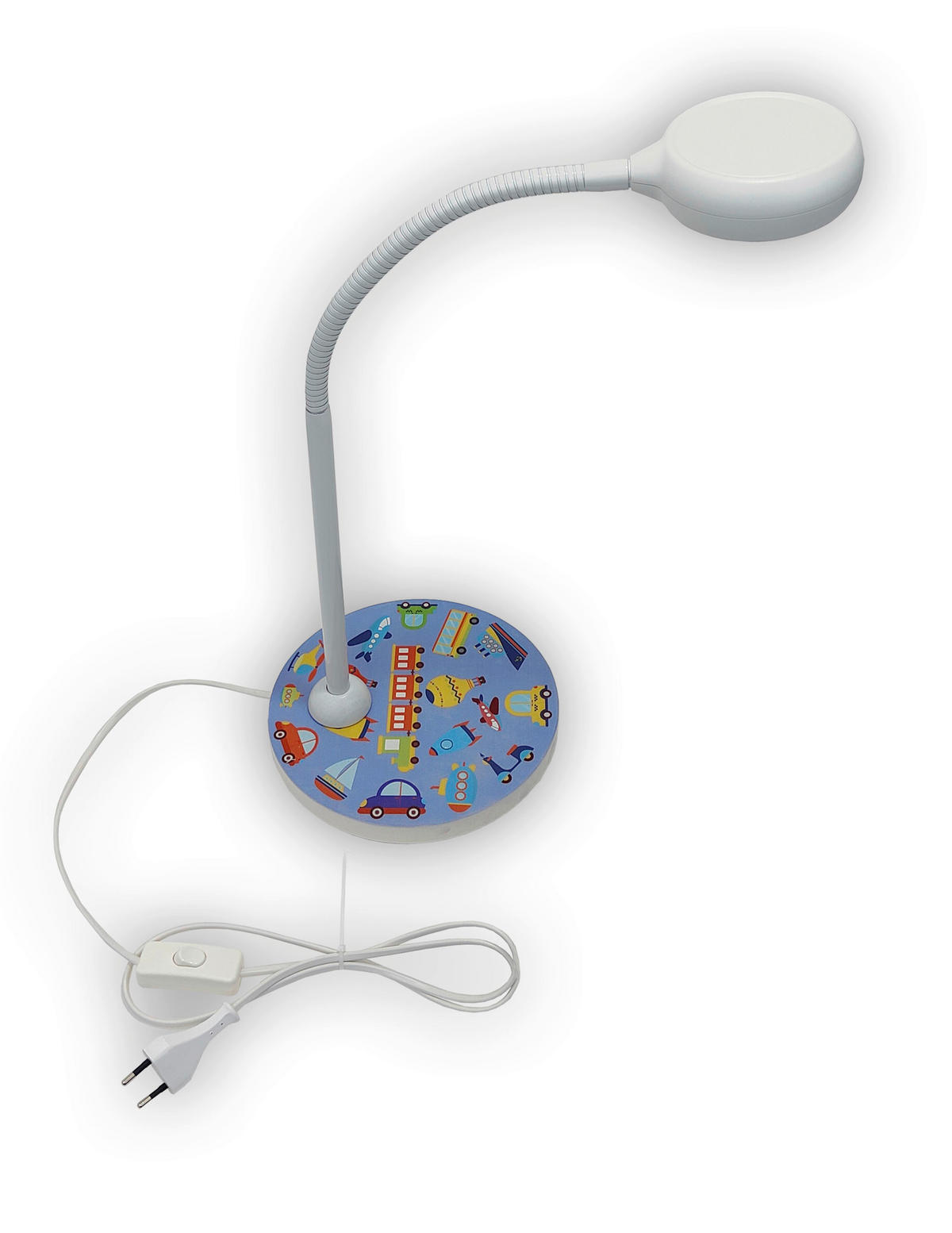 DĚTSKÁ STOLNÍ LAMPIČKA, 20/43/20 cm - bílá/vícebarevná, Basics, kov/kompozitní dřevo (20/43/20cm)