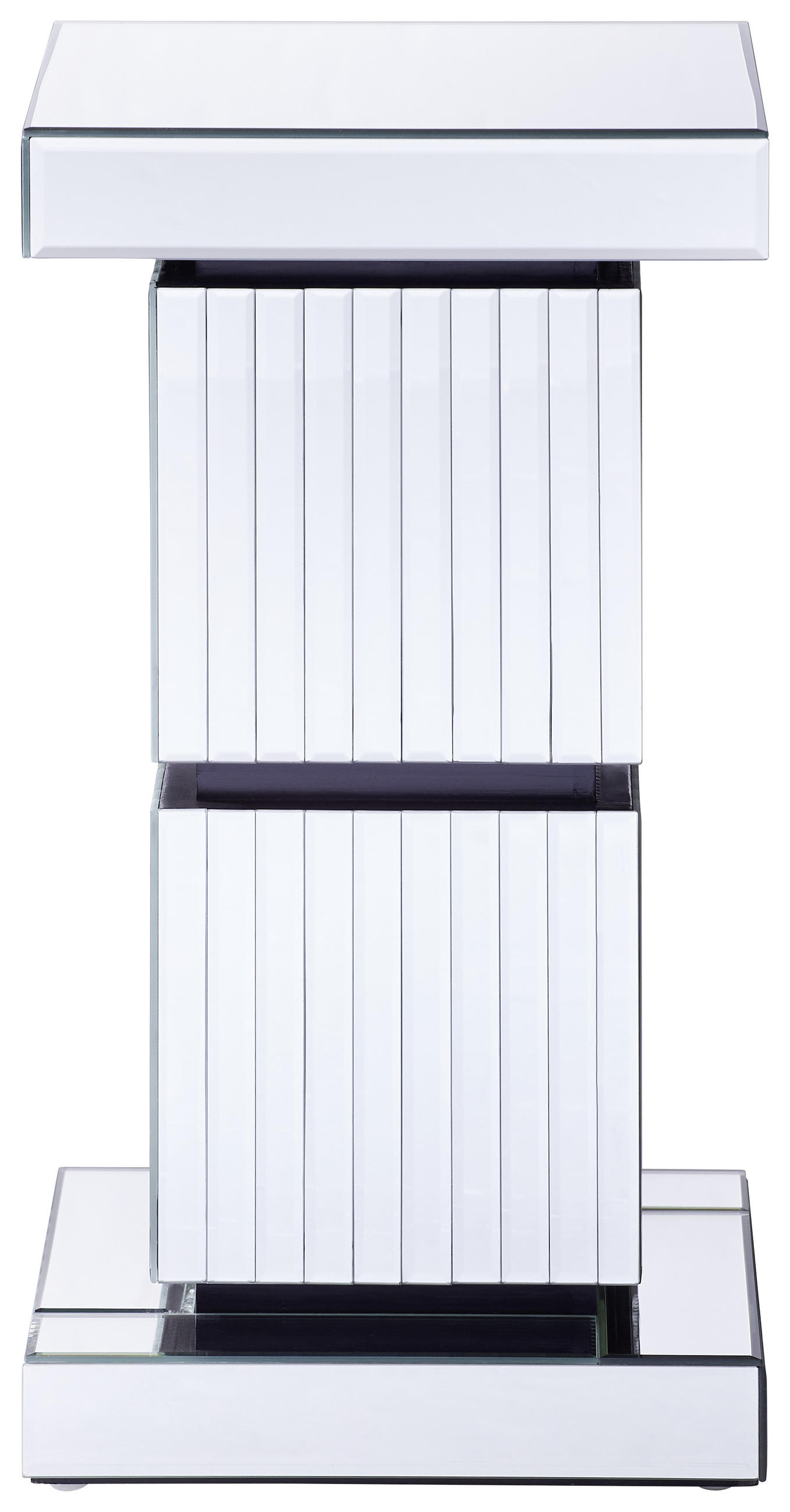 DEKORAČNÍ SLOUPEK - barvy stříbra, Design, kompozitní dřevo/sklo (30,5/57/30,5cm) - Xora