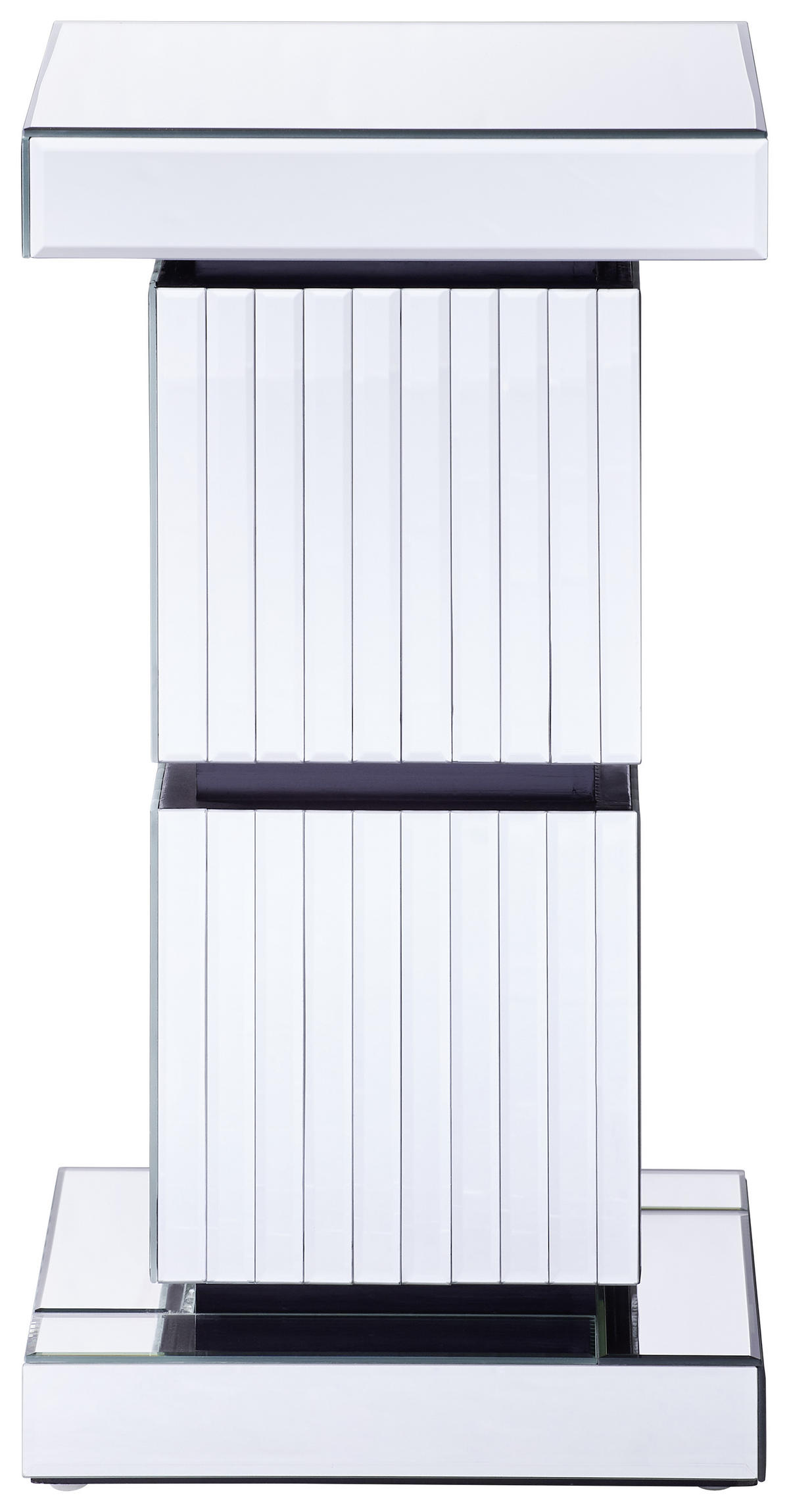 DEKORAČNÍ SLOUPEK - barvy stříbra, Design, kompozitní dřevo/sklo (30,5/57/30,5cm) - Xora