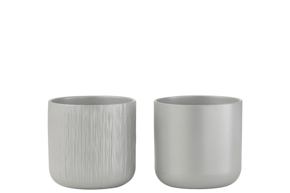 ÜBERTOPF - Grau, Basics, Keramik (18,5/18,5/18cm)