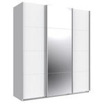SCHWEBETÜRENSCHRANK  in Weiß  - Weiß, KONVENTIONELL, Glas/Holzwerkstoff (180/208/64cm) - Carryhome