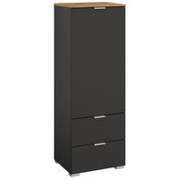 KOMMODE 40/119/42 cm  in Graphitfarben, Eiche Artisan  - Alufarben/Graphitfarben, Trend, Holzwerkstoff/Kunststoff (40/119/42cm) - Stylife