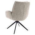 ARMLEHNSTUHL  Stoffauswahl, Typenauswahl Webstoff  - Schwarz/Cappuccino, Design, Textil/Metall (72/95/77cm) - Novel