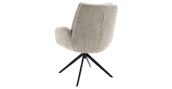 ARMLEHNSTUHL  Stoffauswahl, Typenauswahl Webstoff  - Schwarz/Cappuccino, Design, Textil/Metall (72/95/77cm) - Novel