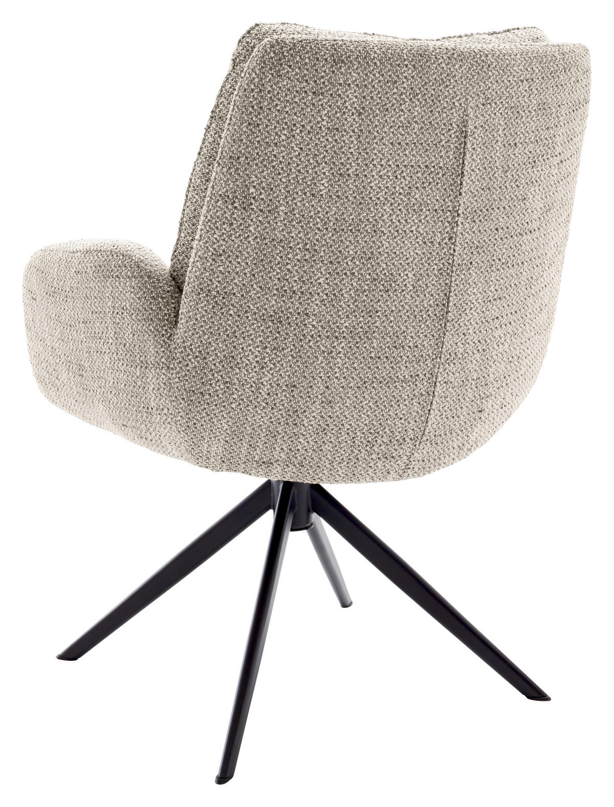 ARMLEHNSTUHL  in Stahl Webstoff  - Schwarz/Cappuccino, Design, Textil/Metall (72/95/77cm) - Novel