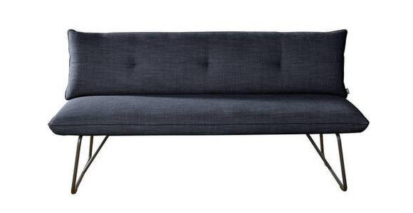 SITZBANK 180/90/70 cm  in Dunkelblau  - Schwarz/Dunkelblau, Design, Textil/Metall (180/90/70cm) - Dieter Knoll