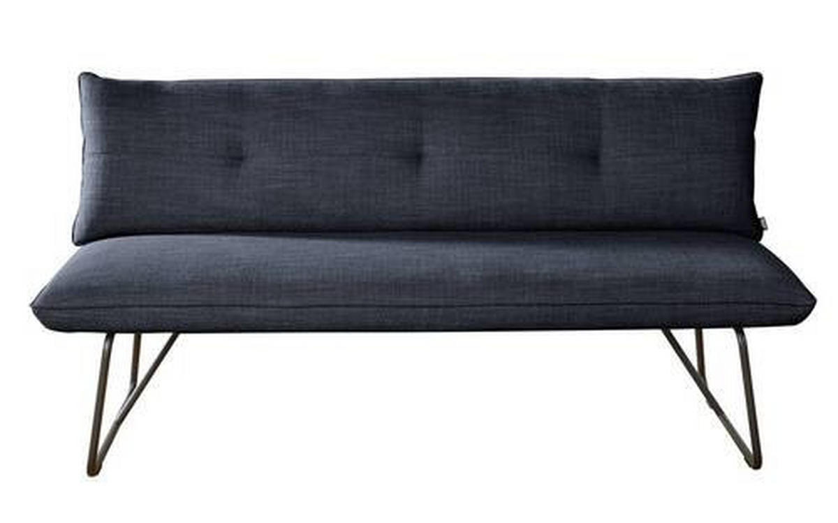 SITZBANK 180/90/70 cm  in Dunkelblau  - Schwarz/Dunkelblau, Design, Textil/Metall (180/90/70cm) - Dieter Knoll