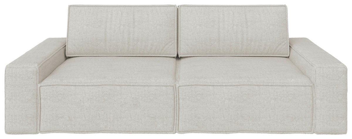 SCHLAFSOFA Webstoff Creme  - Creme/Schwarz, KONVENTIONELL, Kunststoff/Textil (256/83/115cm) - Carryhome