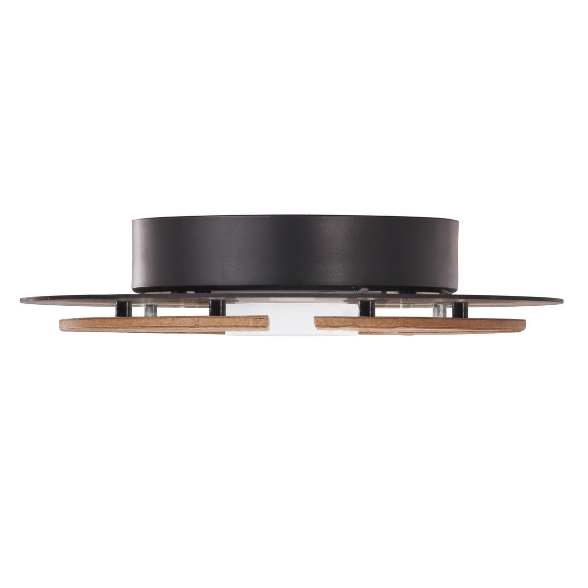 LED-WANDLEUCHTE Rota 26/6,5 cm  - Eichefarben/Schwarz, Natur, Holz/Kunststoff (26/6,5cm) - Grossmann
