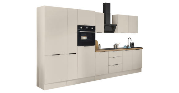 KÜCHENBLOCK in Kaschmir - Kaschmir/Schwarz, Basics, Holzwerkstoff/Metall (360/211/60cm) - Xora