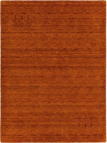 Wollteppich  40/60 cm  Orange, Hellrot, Kupferfarben, Dunkelorange   - Hellrot/Dunkelorange, Basics, Textil (40/60cm) - Cazaris