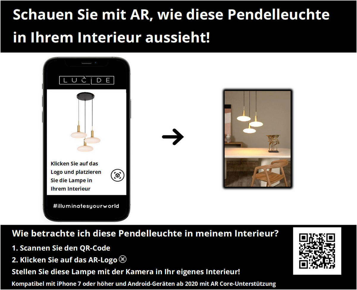 PENDELLEUCHTE 55/55/169 cm    - Lifestyle (55/55/169cm) - Lucide