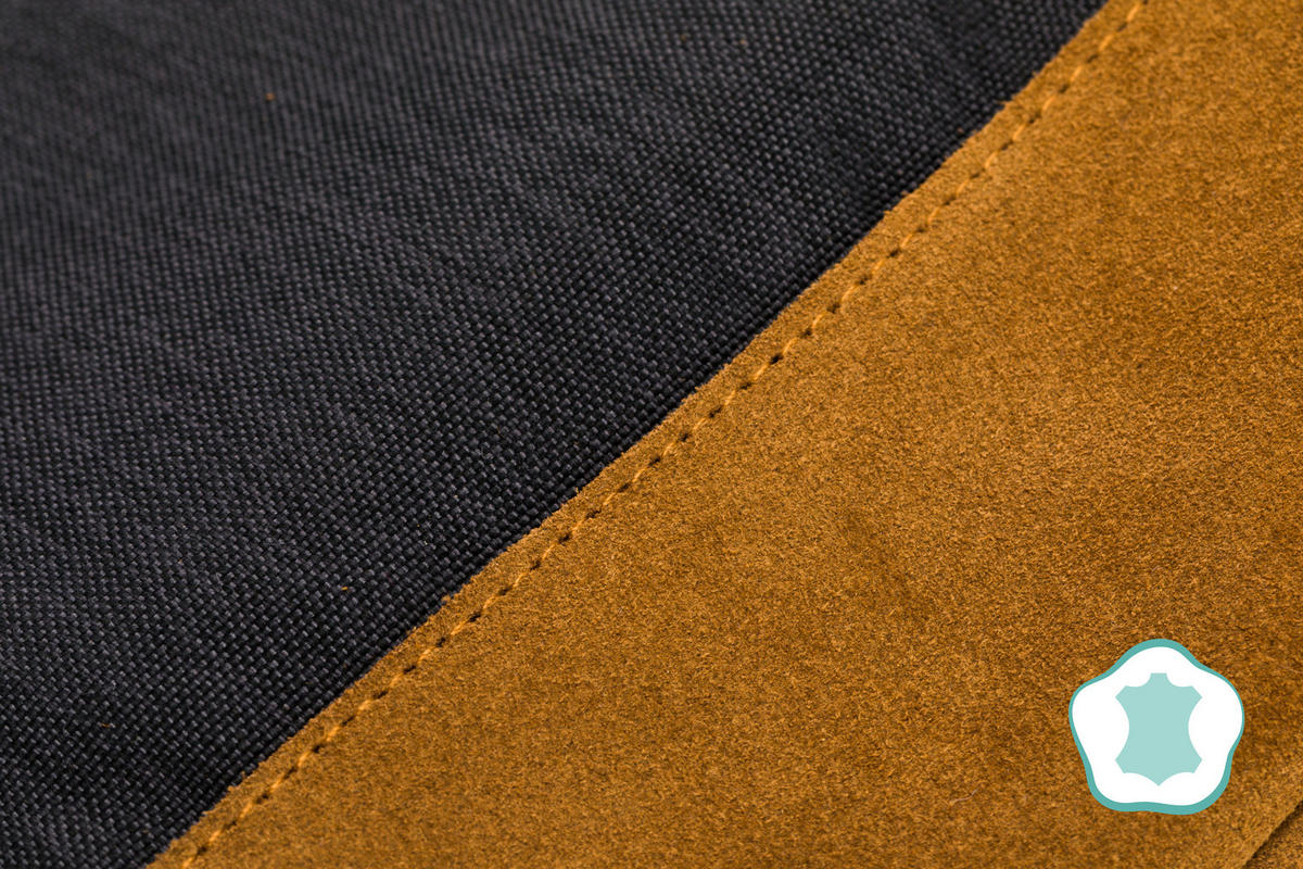 WICKELRUCKSACK Berlin  - Schwarz/Braun, Basics, Leder/Textil (28/16/55cm) - Fillikid