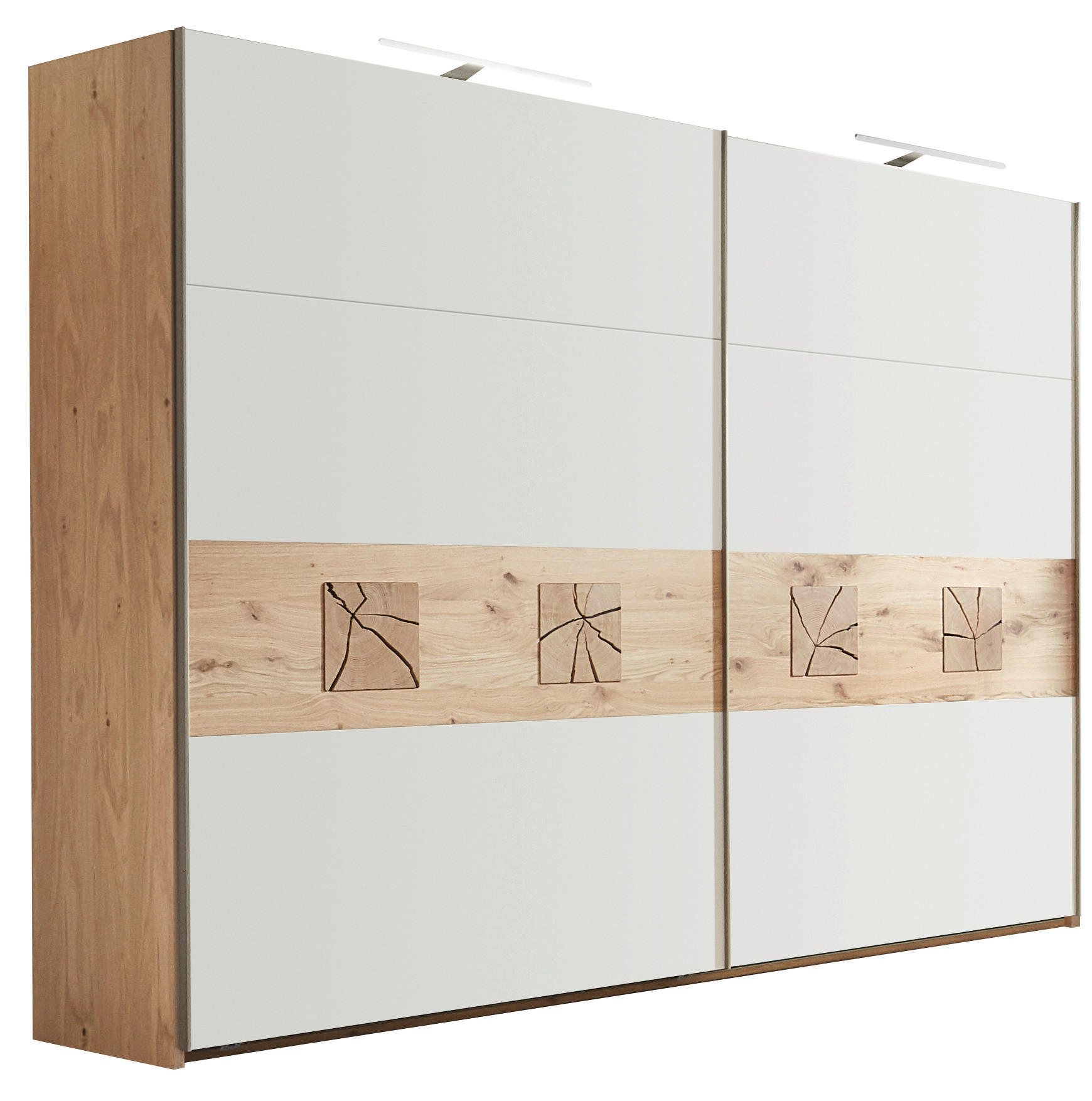  SCHWEBETÜRENSCHRANK 301,3/230,4/68 cm 2-türig  - Sandfarben/Eichefarben, Konventionell, Holz/Holzwerkstoff (301,3/230,4/68cm) - Dieter Knoll