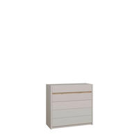 KOMODA, barve hrasta, peščene barve  - barve hrasta/bež, Trend, umetna masa/leseni material (100,3/93,9/41,7cm) - Hom`in