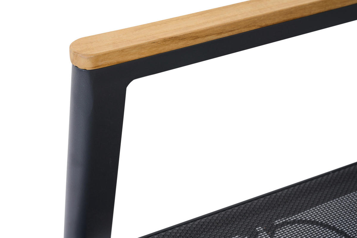 GARTENSESSEL Holz, Metall, Kunststoff Grau  - Grau, Basics, Holz/Kunststoff (56/113/77cm) - Siena Garden