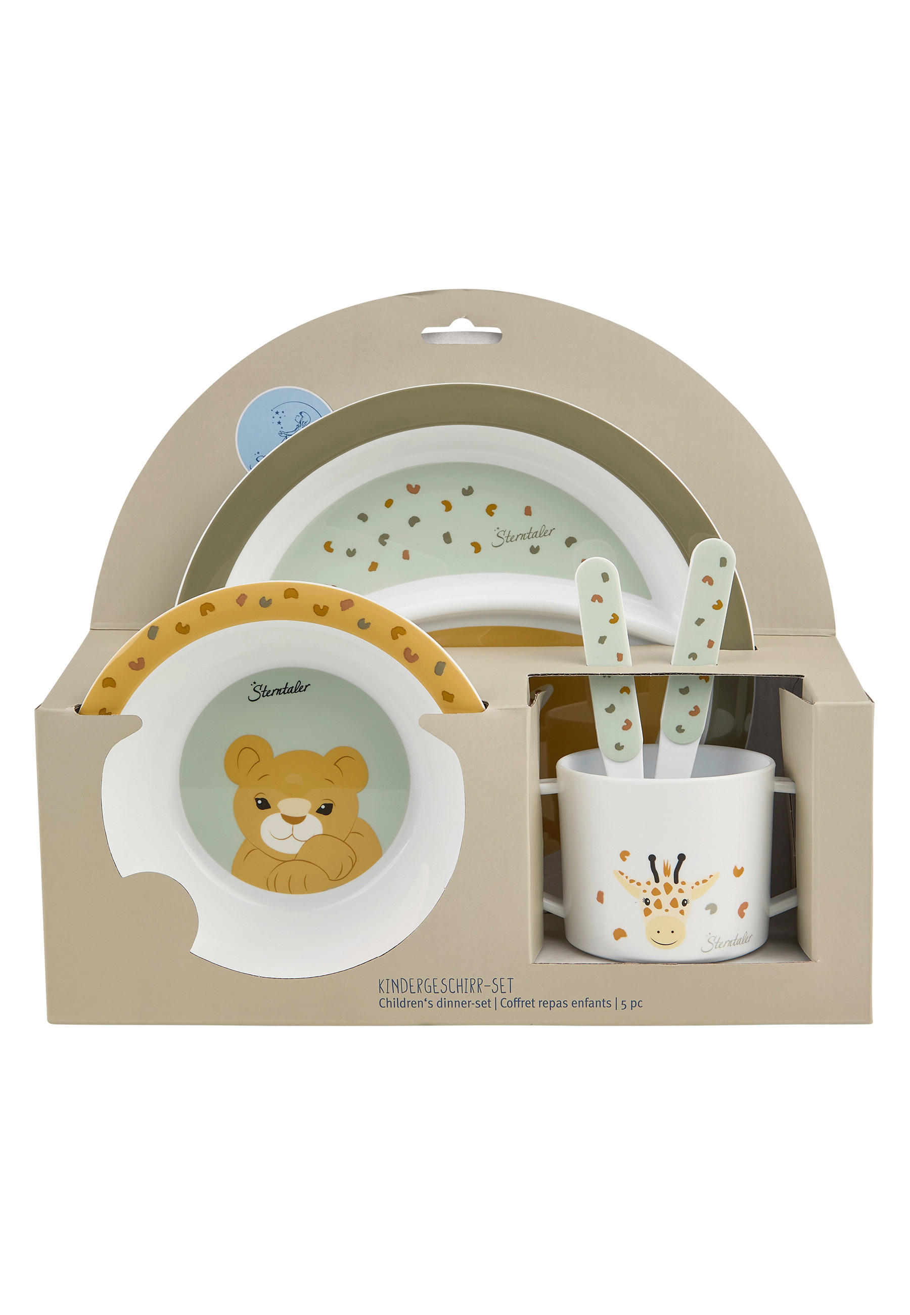 KINDERGESCHIRRSET Safari 5-teilig  - Multicolor, Basics, Kunststoff (23,5/25/10cm) - Sterntaler