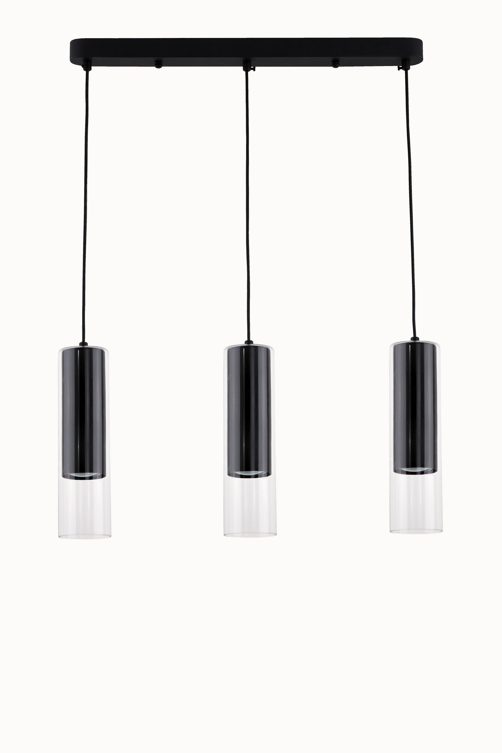 HÄNGELEUCHTE 50/7/150 cm    - Schwarz, Basics, Glas (50/7/150cm)