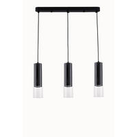 HÄNGLAMPA Manacor 50/7/150 cm  - svart, Basics, glas (50/7/150cm)