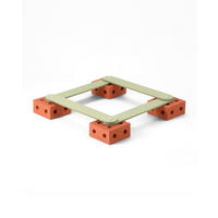 KONSTRUKCIJSKA IGRAČKA  MODU Balance Tracks & Beams  - svijetlo zelena/tamno narančasta, Basics, drvo/plastika (70/24/20cm) - MODU
