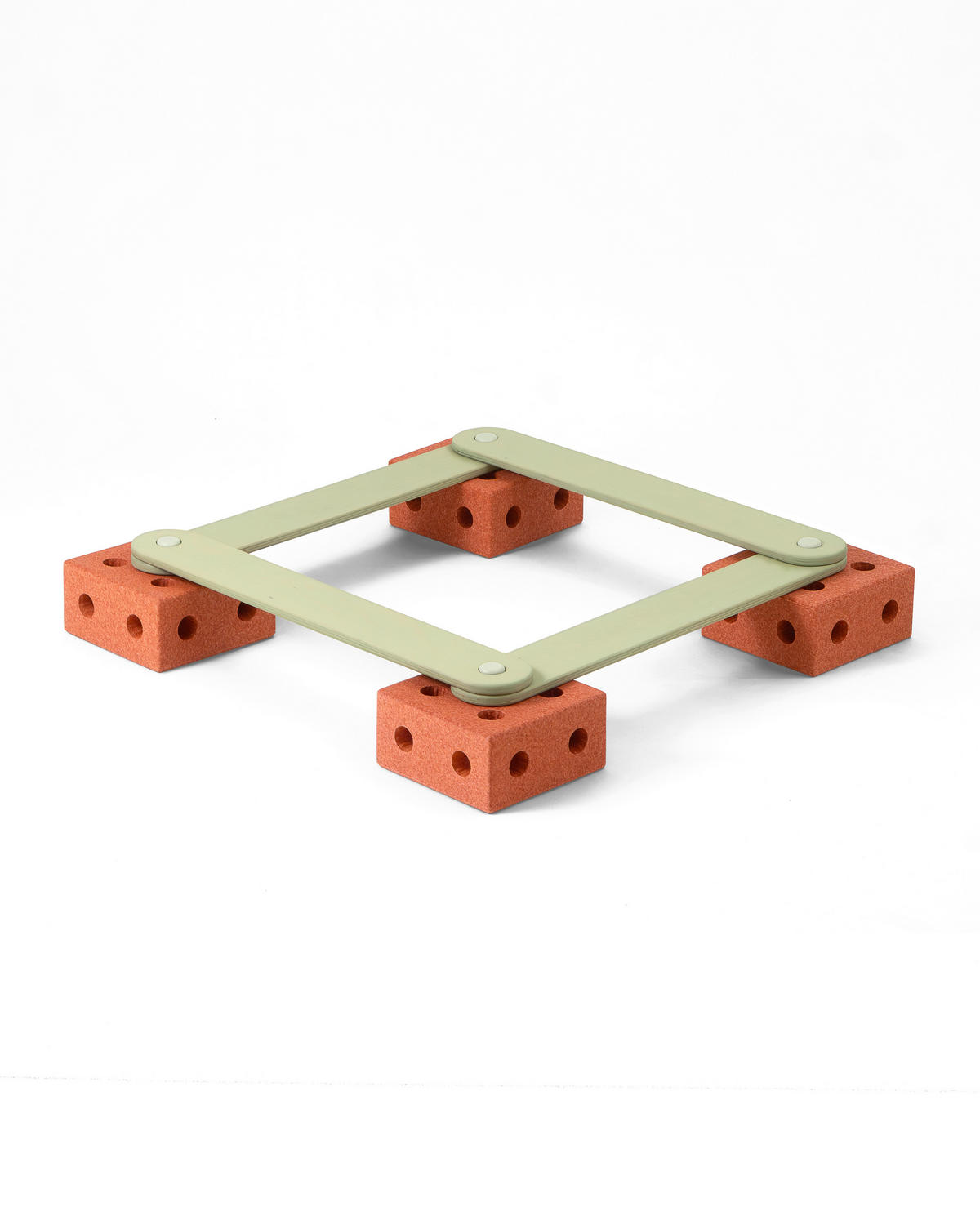 KONSTRUKCIJSKA IGRAČKA  MODU Balance Tracks & Beams  - svijetlo zelena/tamno narančasta, Basics, drvo/plastika (70/24/20cm) - MODU