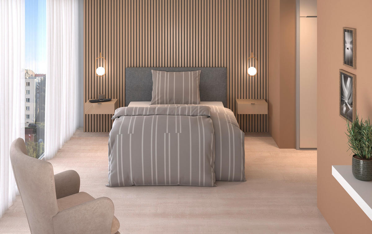 POVLEČENÍ, satén, barvy stříbra, 140/200 cm - barvy stříbra, Design, textil (140/200cm) - Dieter Knoll