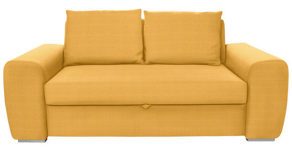 SCHLAFSOFA in Gelb  - Chromfarben/Gelb, Design, Holz/Textil (199/92/97cm) - Hom`in
