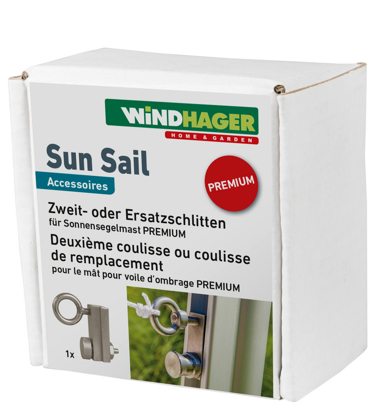 SONNENSEGELZUBEHÖR - Edelstahlfarben, Basics, Metall (30/45/62cm) - Windhager