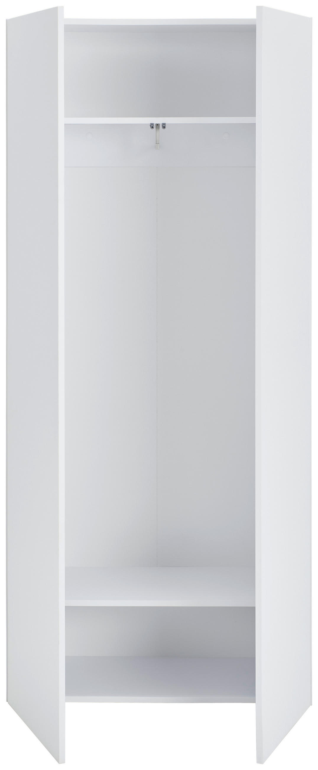 GARDEROBNA OMARA bela - bela, Design, leseni material (80/180/34cm) - Hom`in