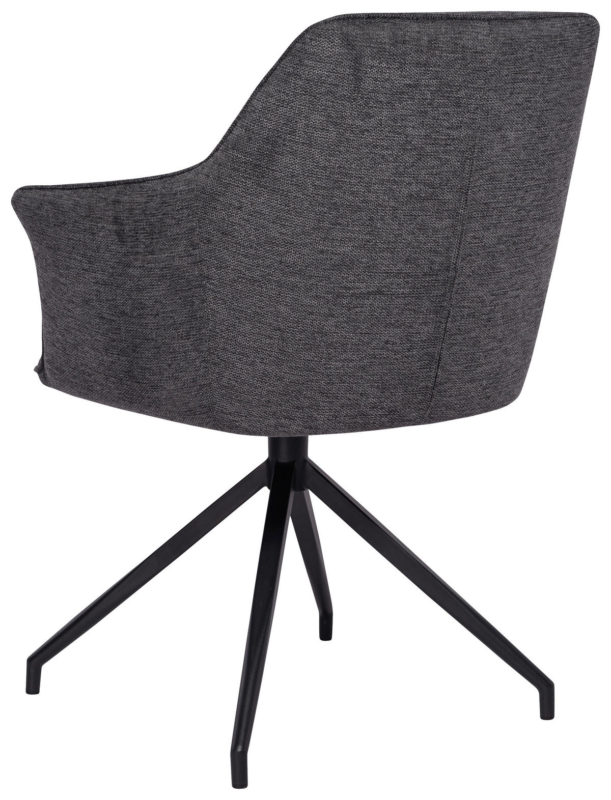 ARMLEHNSTUHL  in Eisen Mikrofaser  - Schwarz/Grau, Design, Textil/Metall (60/85/62cm) - Novel