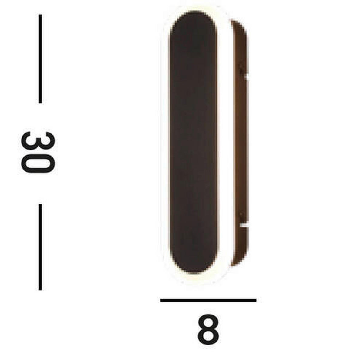 LAMPĂ DE EXTERIOR CU LED - Basics (8/30/5cm)