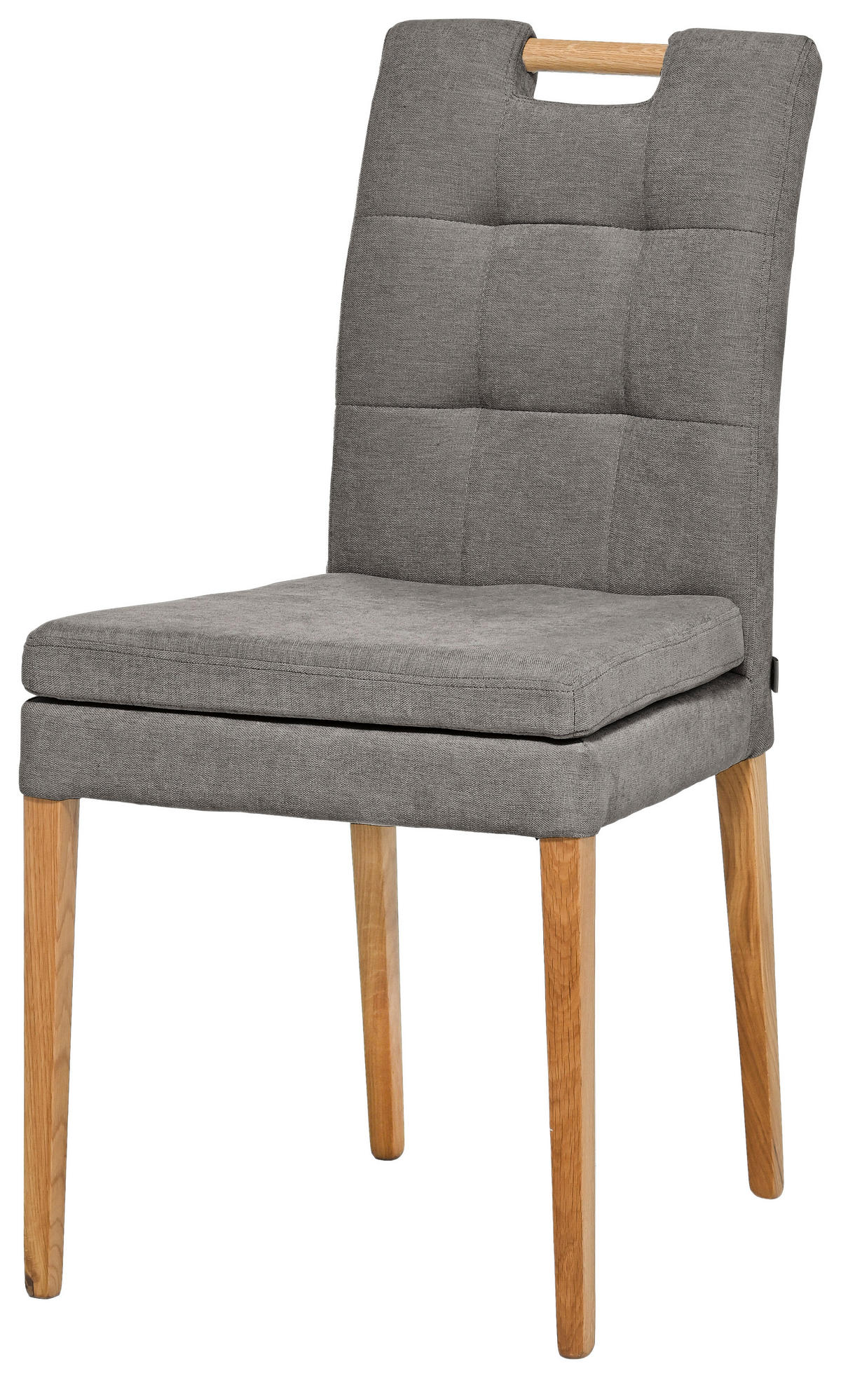 STUHL in Holz, Textil Taupe, Eichefarben  - Taupe/Eichefarben, KONVENTIONELL, Holz/Textil (47/91,5/59cm) - Celina Home